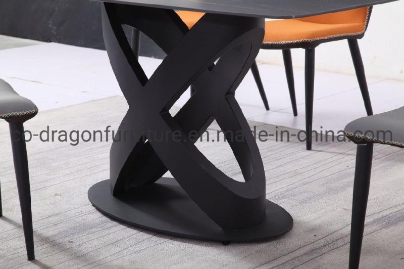Modern Furniture Unique Legs Dining Table Sets with Marble Top