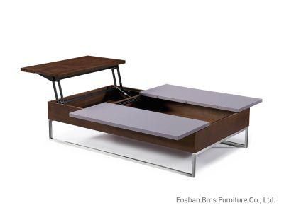 China Home Furniture Modern Living Room Furniture Wood Top Coffee Table