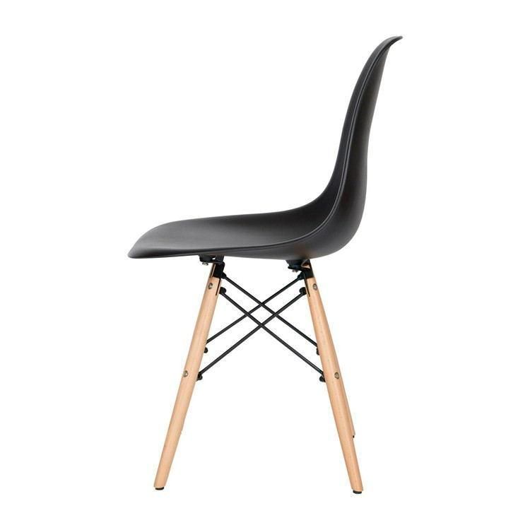 Modern Designer Living Room Modern Design Plastic Dining Chair with Beech Wood Legs