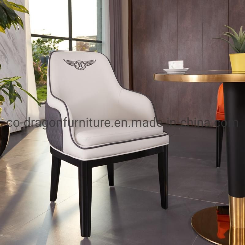 Hot Sale Wooden Legs Leather Dining Chair for Home Furniture