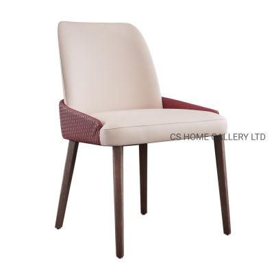 Wooden Factory Furniture Modern PVC Hotel Restaurant Dining Chair