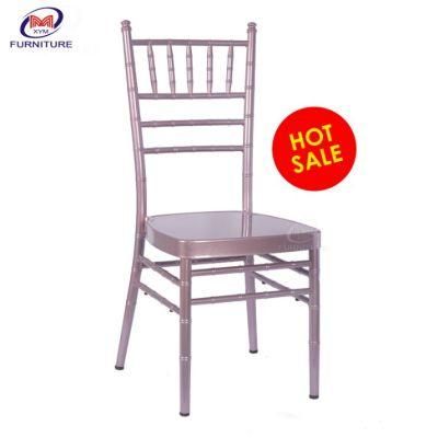 Dining Furniture Restaurant Banquet Wedding Stacking Metal Aluminum Chiavari Chair for Sale