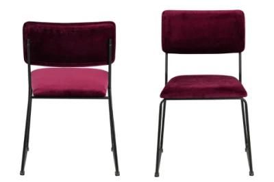 Wholesale Velvet Modern Luxury Design Furniture Dining Room Chairs Dining Chairs with Metal Legs