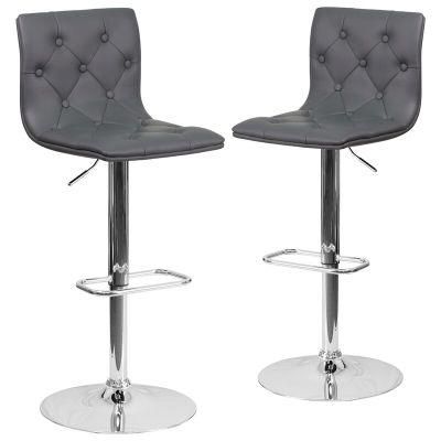 Leather PU Barstool Chairs Metal Leg High Bar Stool Bar Chair