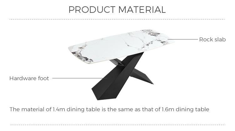 White Non-Customized China Rectangle Event Furniture Modern Style Dining Table in Ls886r1