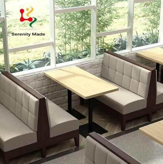 New Commercial Furniture Modern Dining Sofa Restaurant Two Side Booth Seating