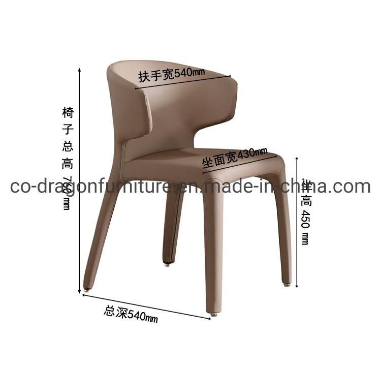 Modern Luxury Leather Metal Dining Chair for Living Room Furniture