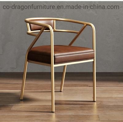 Steel China Wholesale Home Furniture Leather Dining Chair with Arm