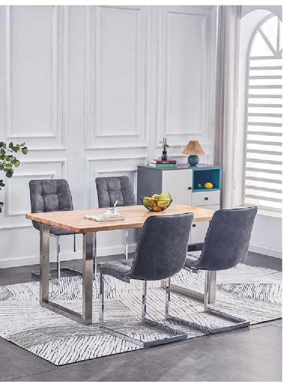 Modern Design Home and Kitchen Furniture Dining Chair with Chromed Leg