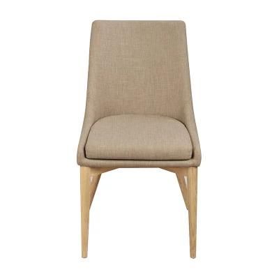 Comfortable Nordic Style Room Furniture Fabric Wood Leg Dining Chair
