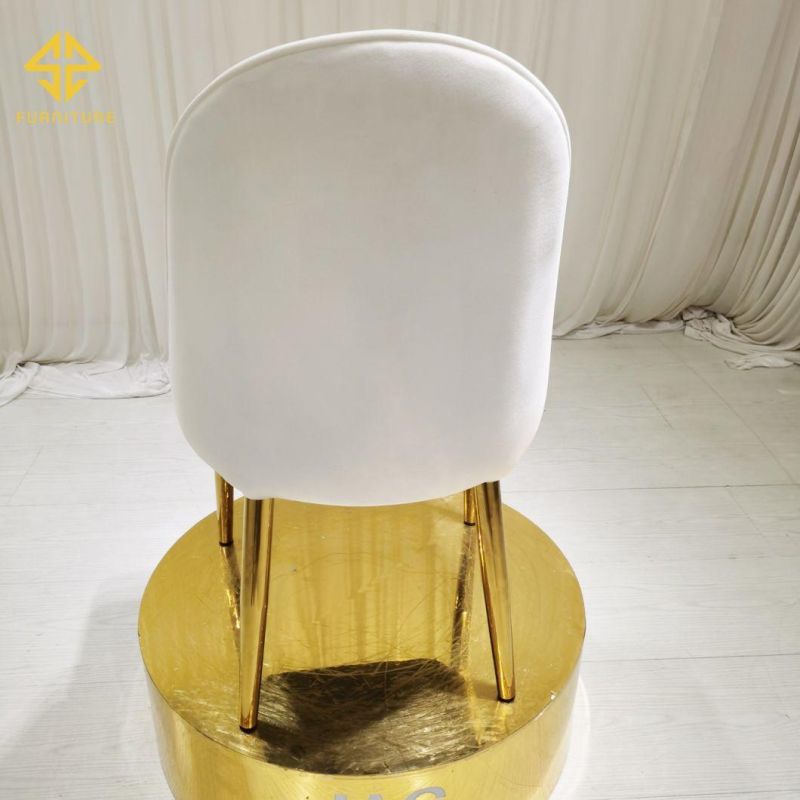 White Velvet Dining Chair for Event