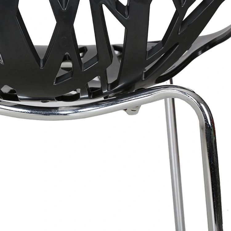 Stackable Outdoor Chairs New Design Stainless Steel Legs Dining Chairs Chaise Empilable Plastique
