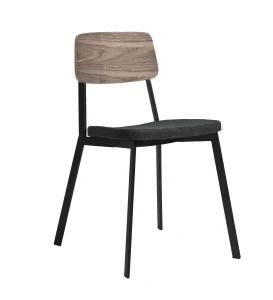 705-H45-St Wooden Seat Metal Dining Chair