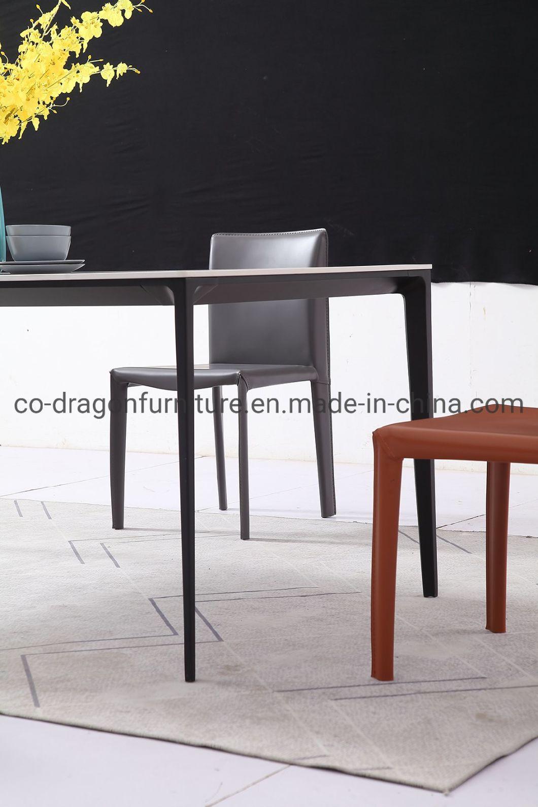 Modern Home Furniture Dining Table Sets with Rock Plate Top