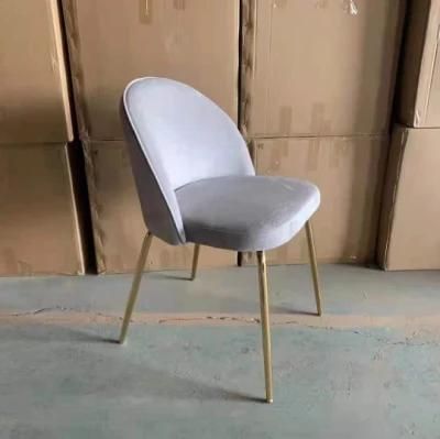 Best Selling Chinese Factory Classic Design Grey Velvet Wedding Hotel Room Chair with Multi-Color Optional Velvet