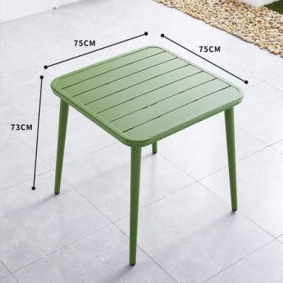 Popular Aluminum Outdoor Modern Side Table Europe Stable Dining Table