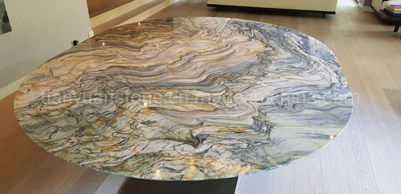 Stone Marble Inlaid Antique Dining Table Top Inlay Work Marble