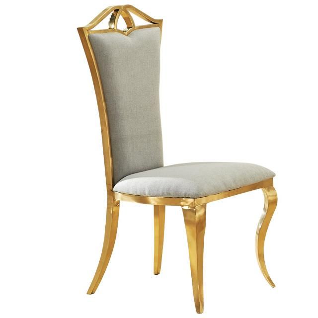 Modern Low Price Wedding Restaurant Rose Gold Steel Chair