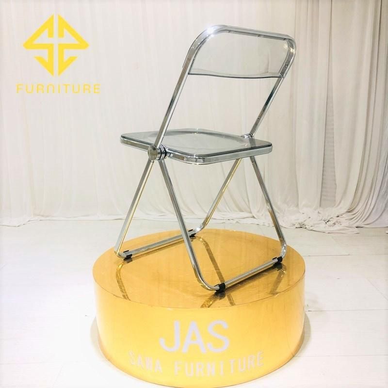 Wholesale Stainless Steel Folding Chair Wedding Outdoor Furniture Dining Chair