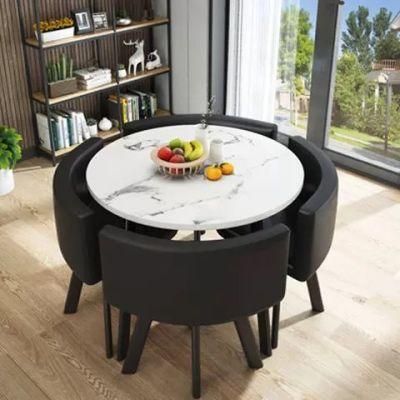 Latest Style Top Quality Marble Dining Room Restaurant Round Table with Chair