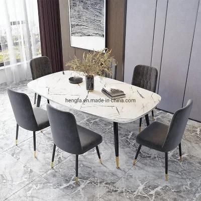 Factory Modern Restaurant Home Dinner Kitchen Furniture Marble Dining Table