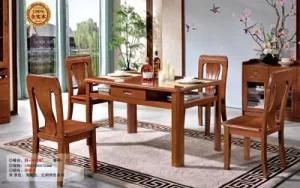 Home 6 Seater Wood Dining Table and Chair General Use Industrial Style Table