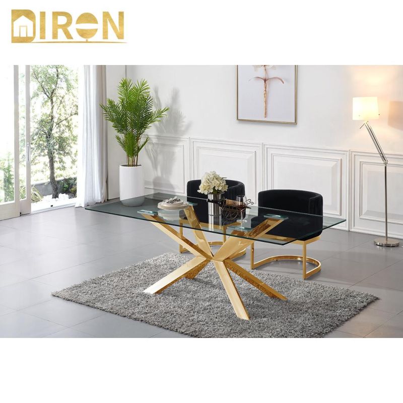 Factory Modern Italian Restaurant Customized Fashion Modern Home Furniture Disassembly Dining Room Dining Table Sets