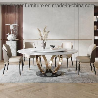 Modern Luxury Gold Stainless Steel Dining Table for Dining Furniture