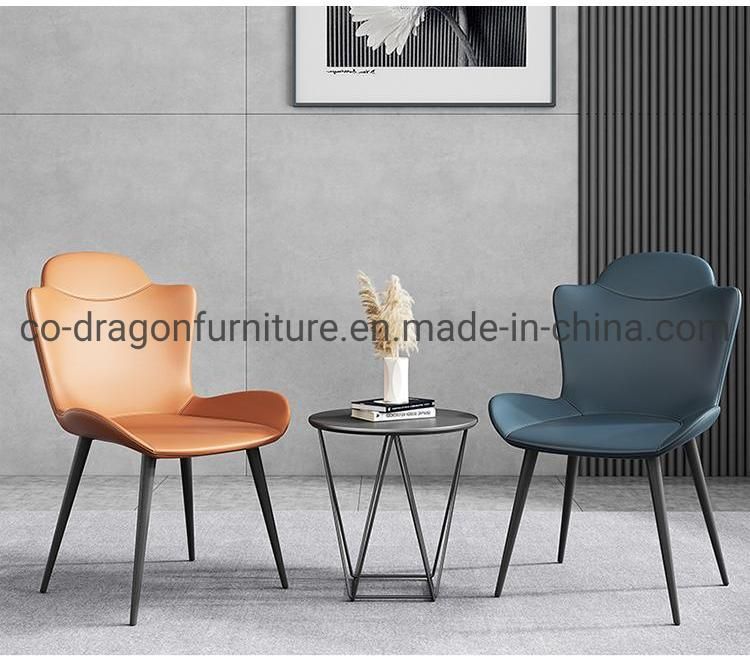 Fashion New Design Wholesale Metal Dining Chair with Leather Seat