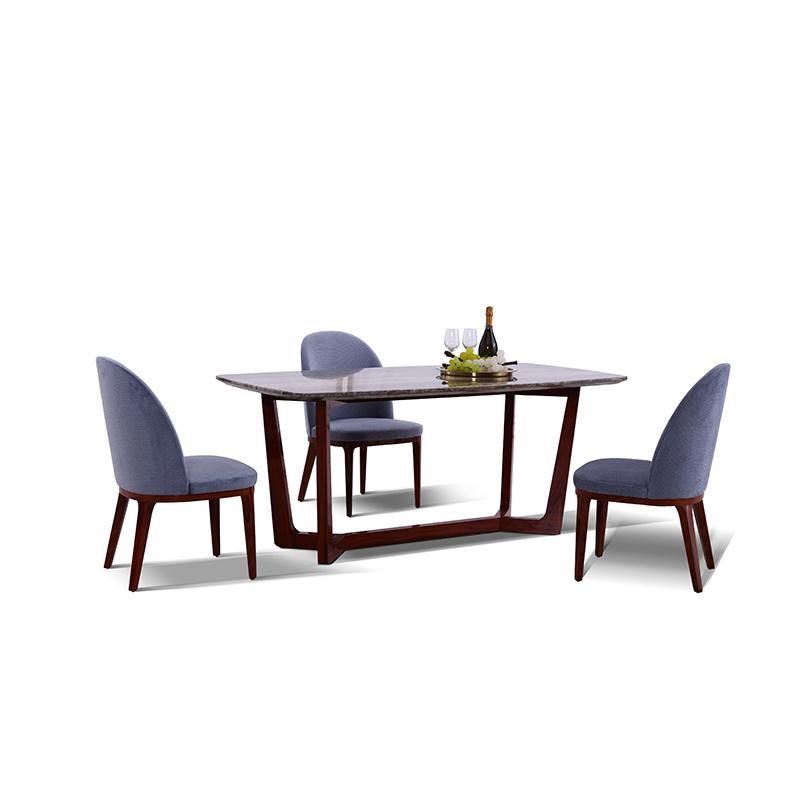Sample Cheap 4 Seater Modern Marble Top Home Villa Apartment Hotel Restaurant Furniture Dining Table Set Dining Chair