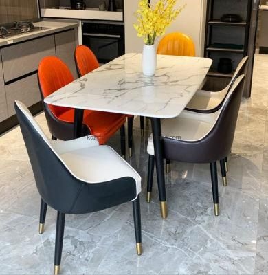 Nordic Vanity Dining Table and Chair Combination Restaurant Home Hotel Dining Furniture Marble Dining Table