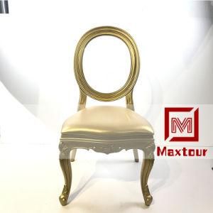 Royal Hotel Furniture Metal High Back Wedding Chair for Bride and Groom