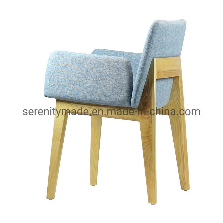 Factory Supply High Quality Wood Frame Fabric Dining Chair