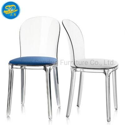 New Arrival Modern Artist Clear Crystal Resin PC Chair