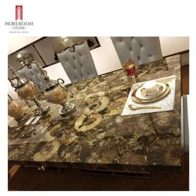 Manufacturer High Class Contemporary Yellow Onyx Countertop and Island Countertop in Kitchen