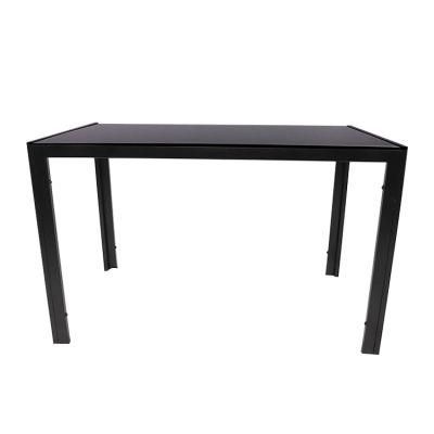 Nordic Modern Hot Minimalist Style High Strength Glass Black Living Room Dining Table