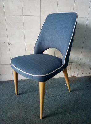 Wooden Grain Dining Chair Fabric Dining Furniture