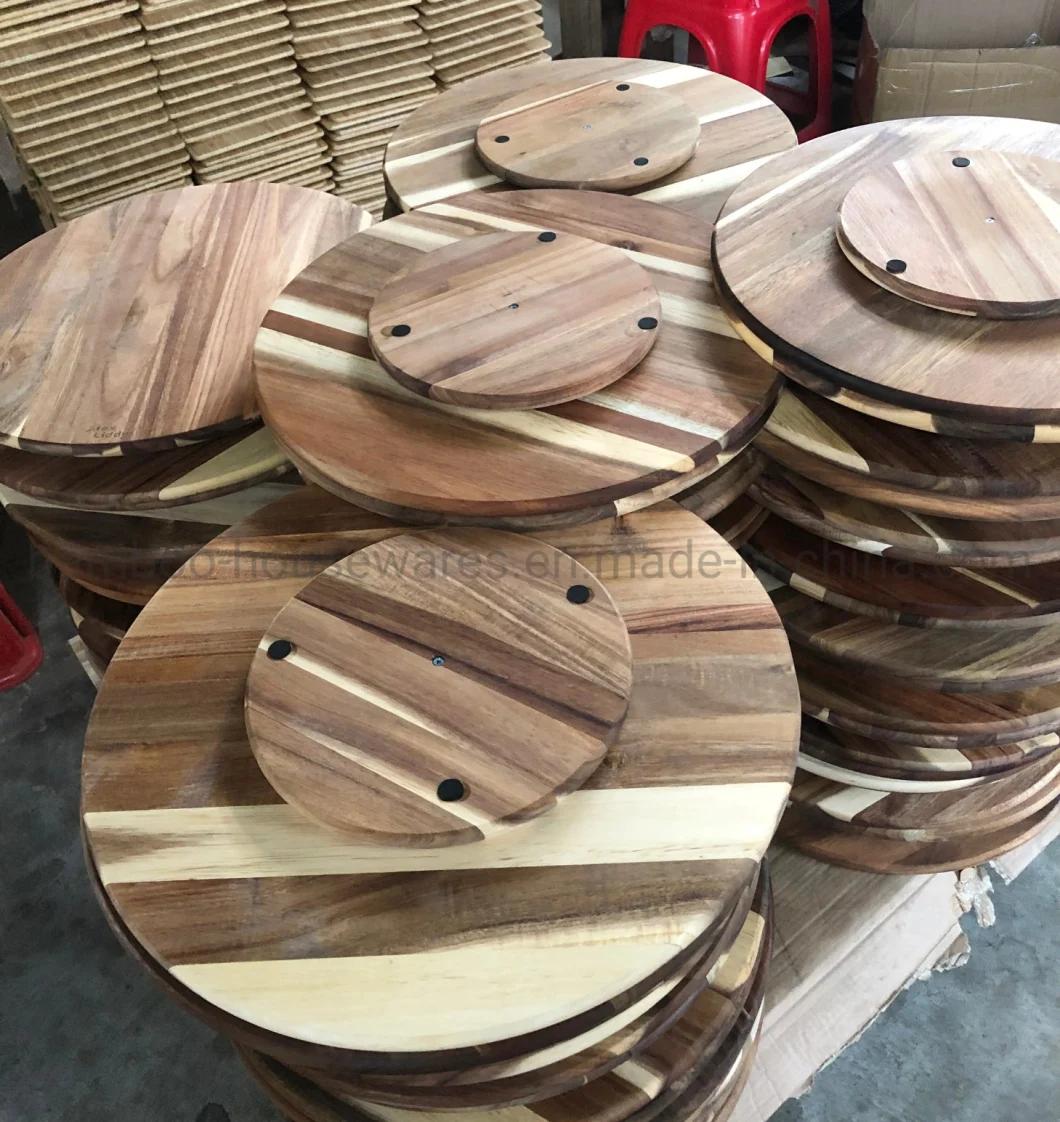 Wholesale Round Acacia Small Dining Room Wooden Rotary Table