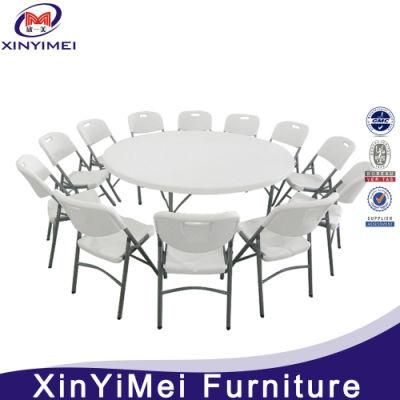 off White Home Furniture Round Plasitc Folding Table