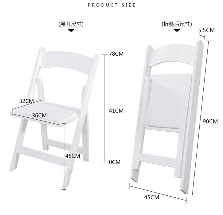 Outdoor Wedding Event Party Furniture Folding White Resin Wimbledon Chair