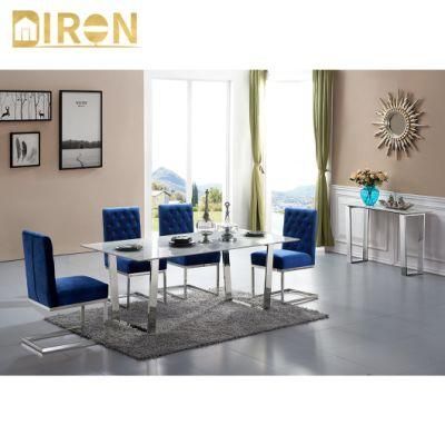 China Wholesale Modern Stainless Steel Table Living Room Canteen Hotel Furniture Dining Table