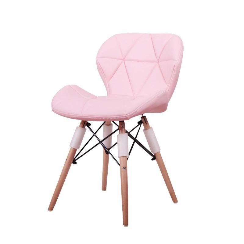Factory Manufacturer Wholesale Cheap Price Chair High Quality Dining Room Furniture Butterfly Chair Four Legs PU Leather Dining Chair with Solid Wood Legs
