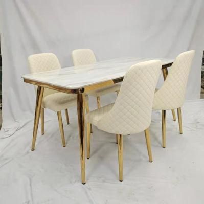 New Designed Marble Top Dining Table Set Luxury with Low Price