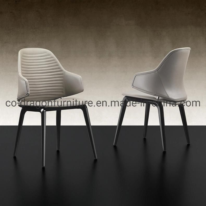 New Design Fashion Dining Furniture Metal Legs Leather Dining Chair