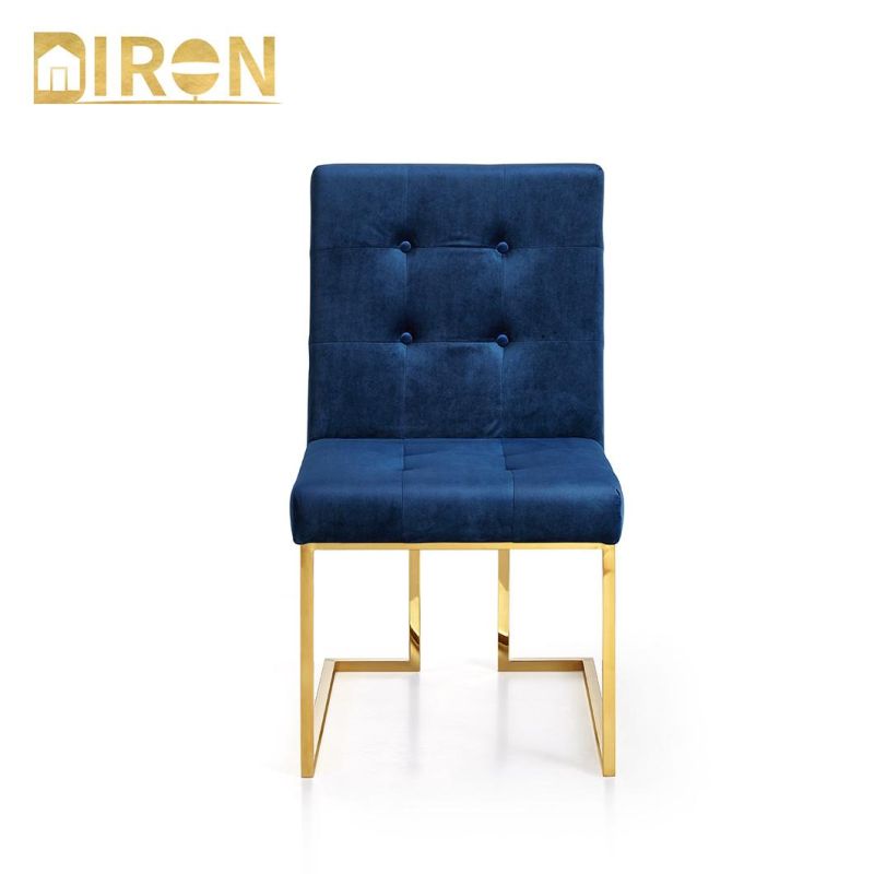 China Suppliers Modern Gold Stainless Steel Metal Dining Chairs