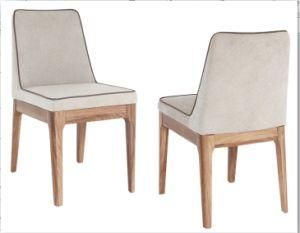 Modern Home Furniture Restaurant Furniture Solid Wooden Fabric Dining Chair