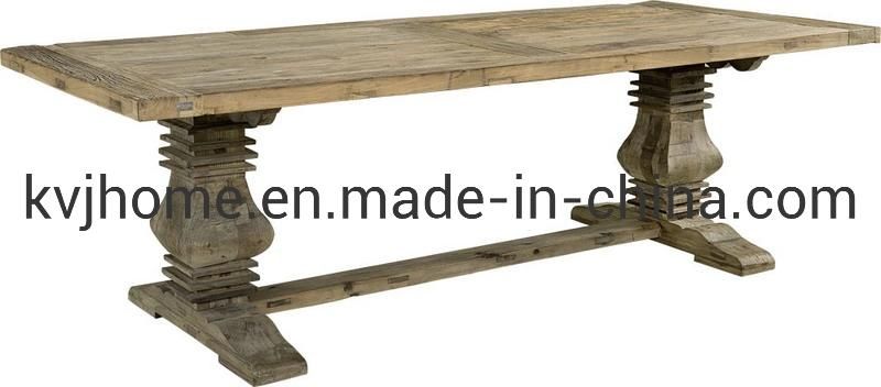 Vintage Industrial Recalimed Wood Furniture Recycled Elm Dining Table