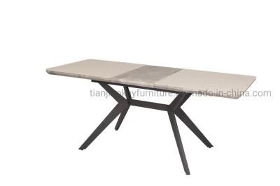 Home Dining Tables Designs Furniture Dining MDF Top Metal Legs Table