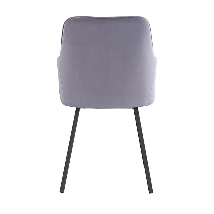 Wholesale Hot Sale Foam Seat Metal Legs Home Furniture Chair Fabric Dining Chair Factory Supply Morden Dining Chair