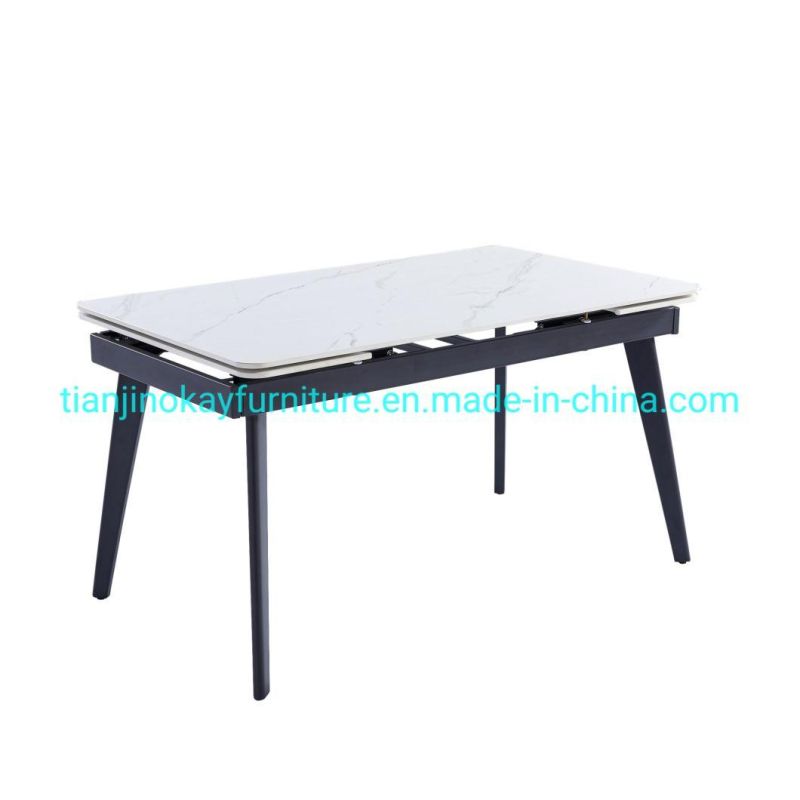 Dining Table Set Luxury Dining Room Furnituremodern White Dining Table Rectangleblack Metal Dining Table Legs